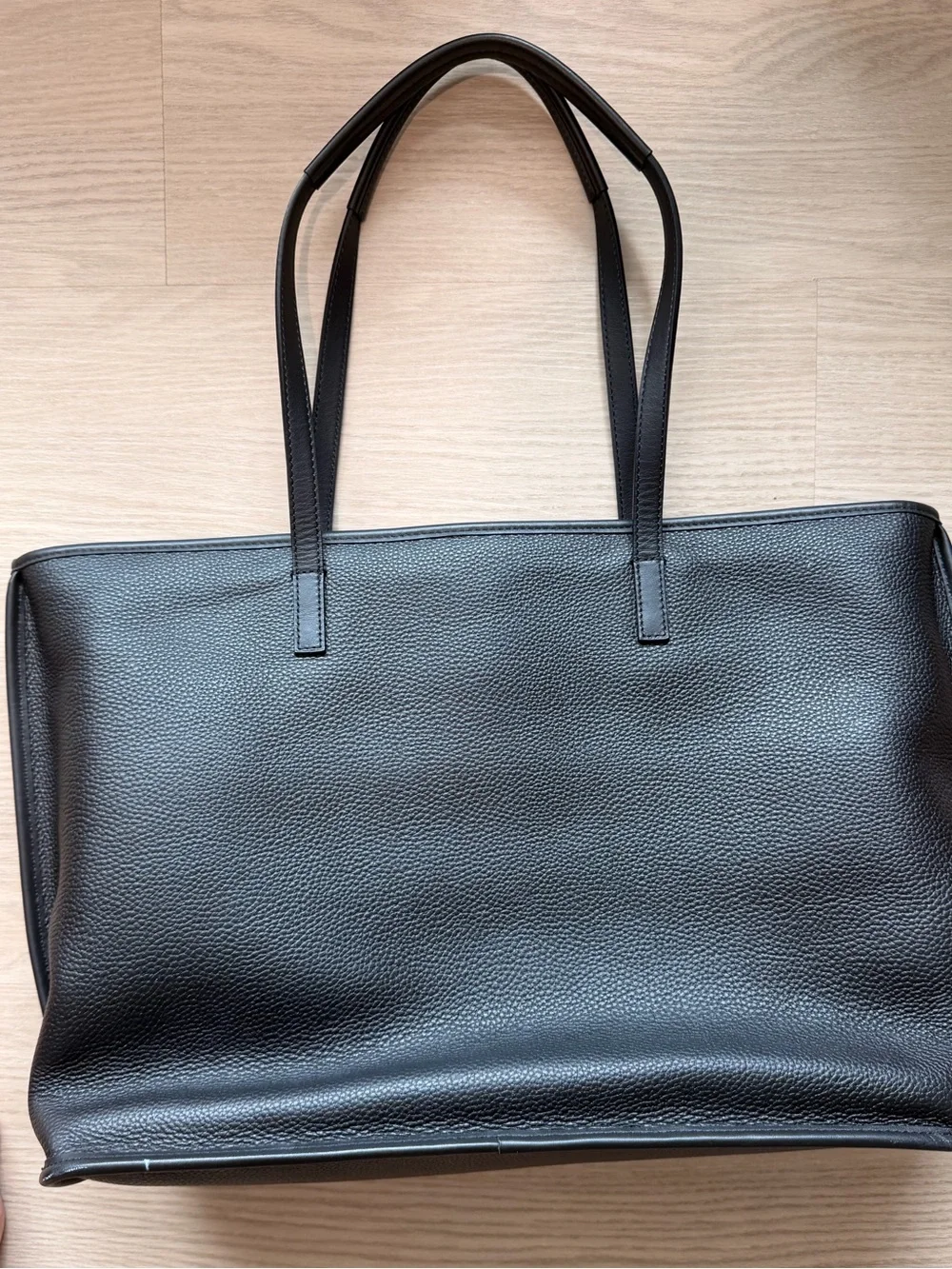 Bandolier Black Leather Laptop Tote